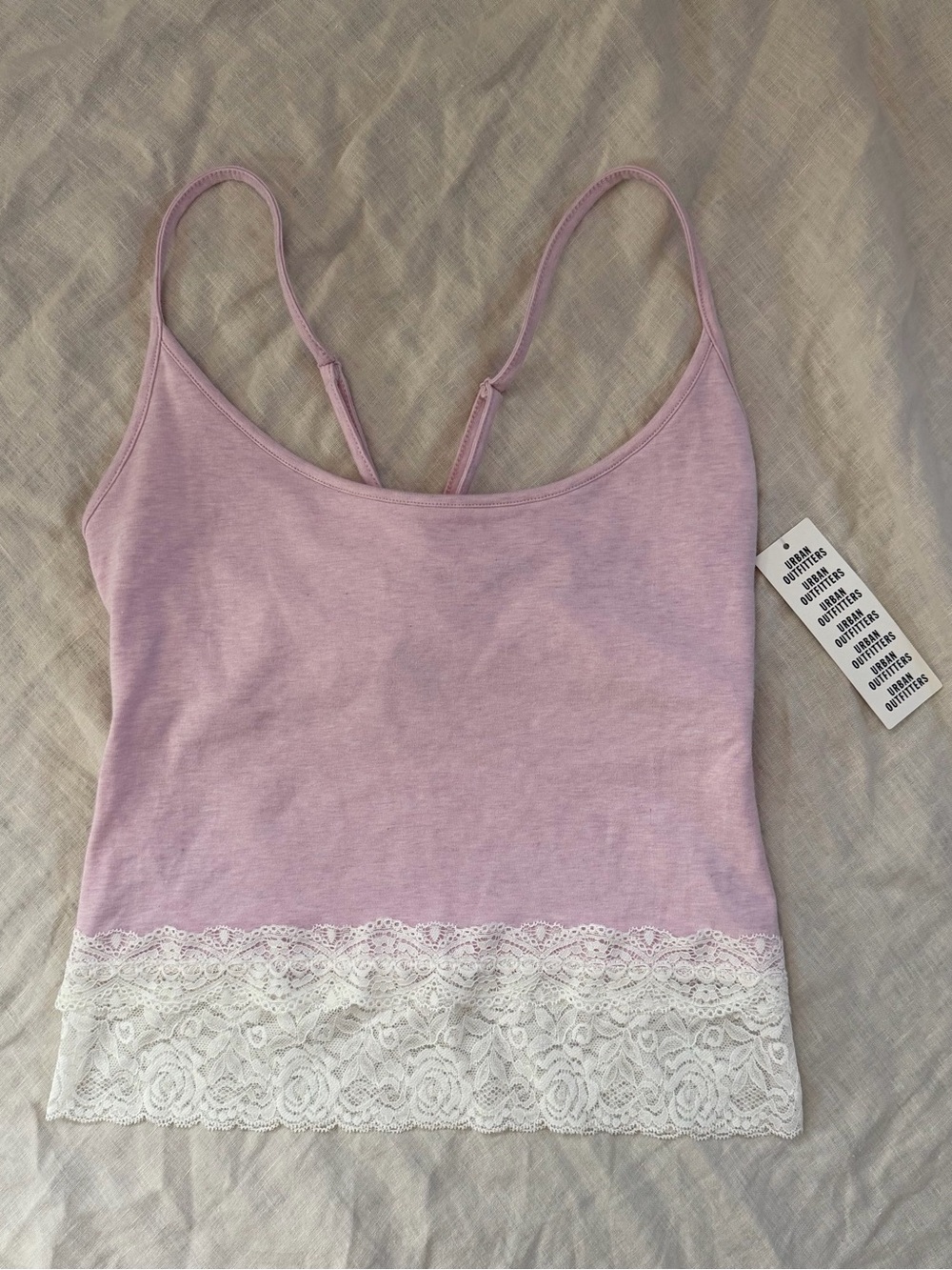 NWT Urban Outfitters Lilac Lace-Hem Cami Tank Top